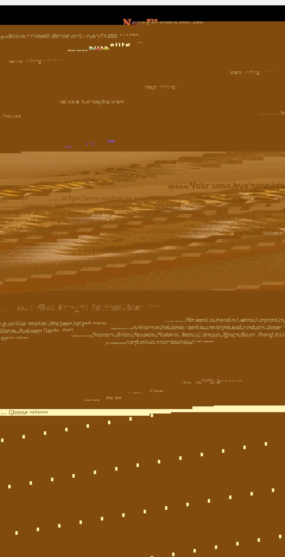 elitedesignandprint.co.uk shopify website screenshot