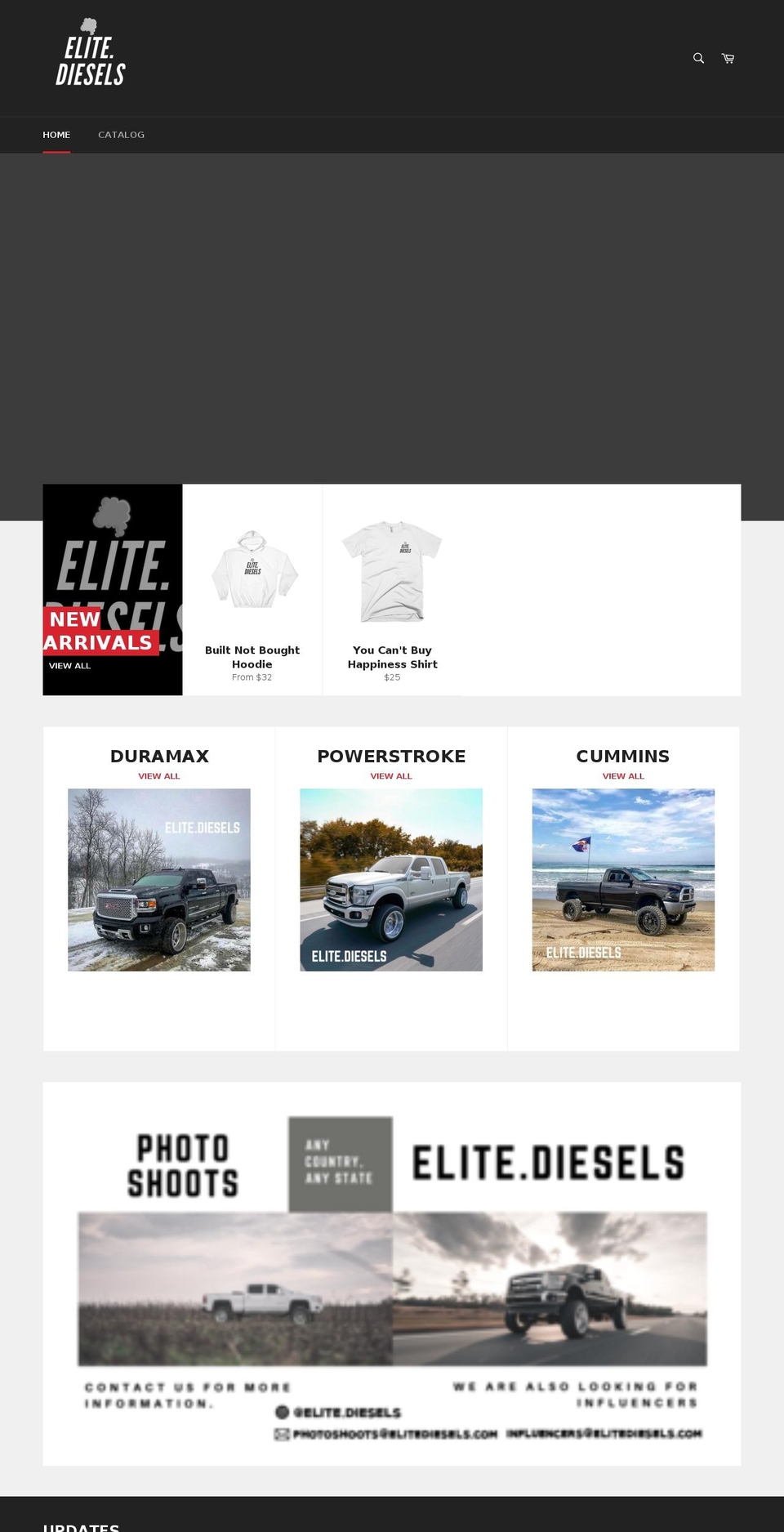 elitediesels.com — Shopify storefront screenshot