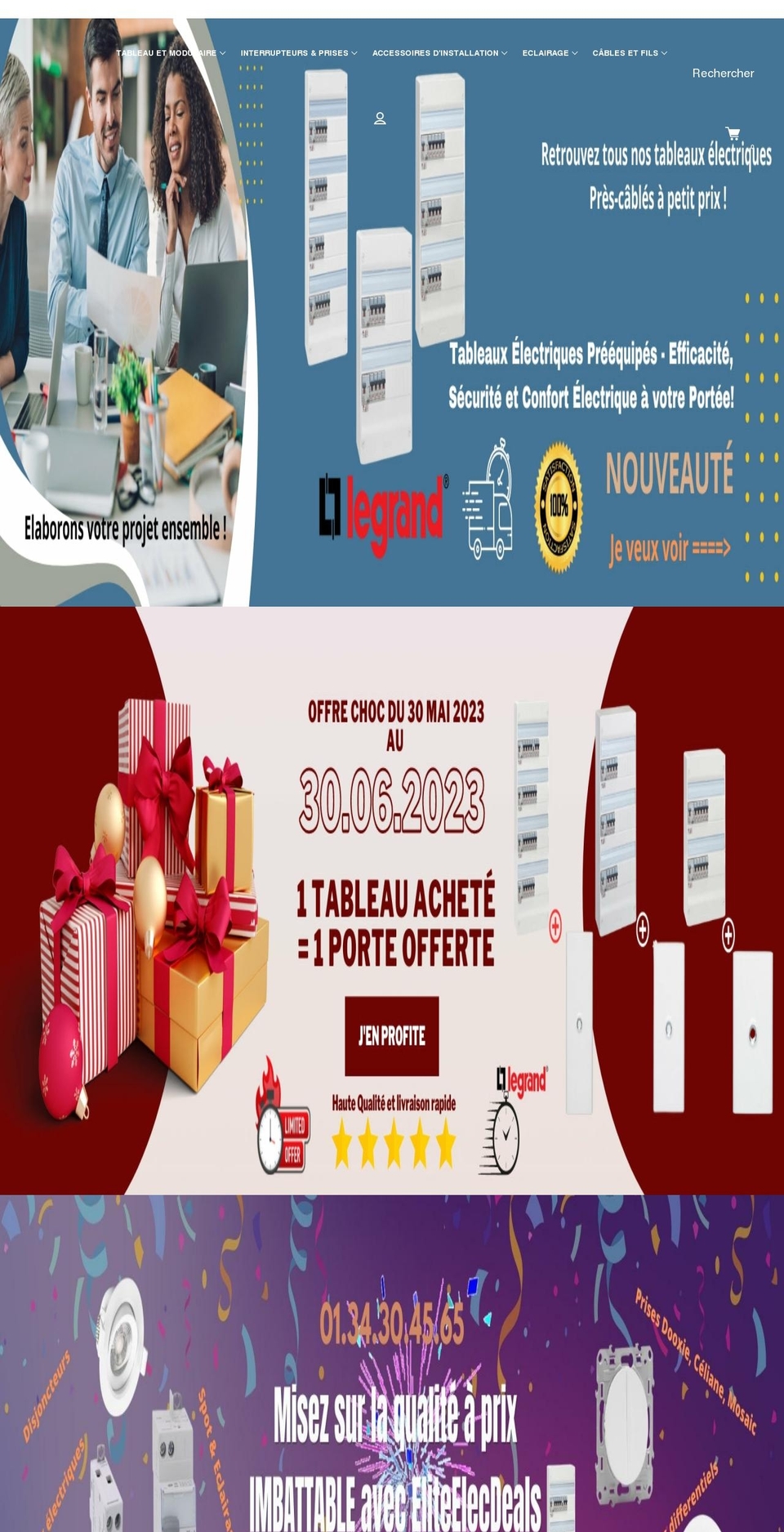 eliteelecdeals.com shopify website screenshot