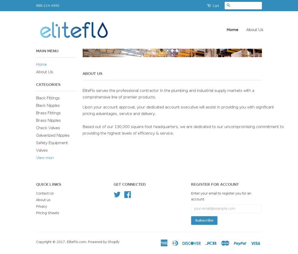 eliteflo.com shopify website screenshot