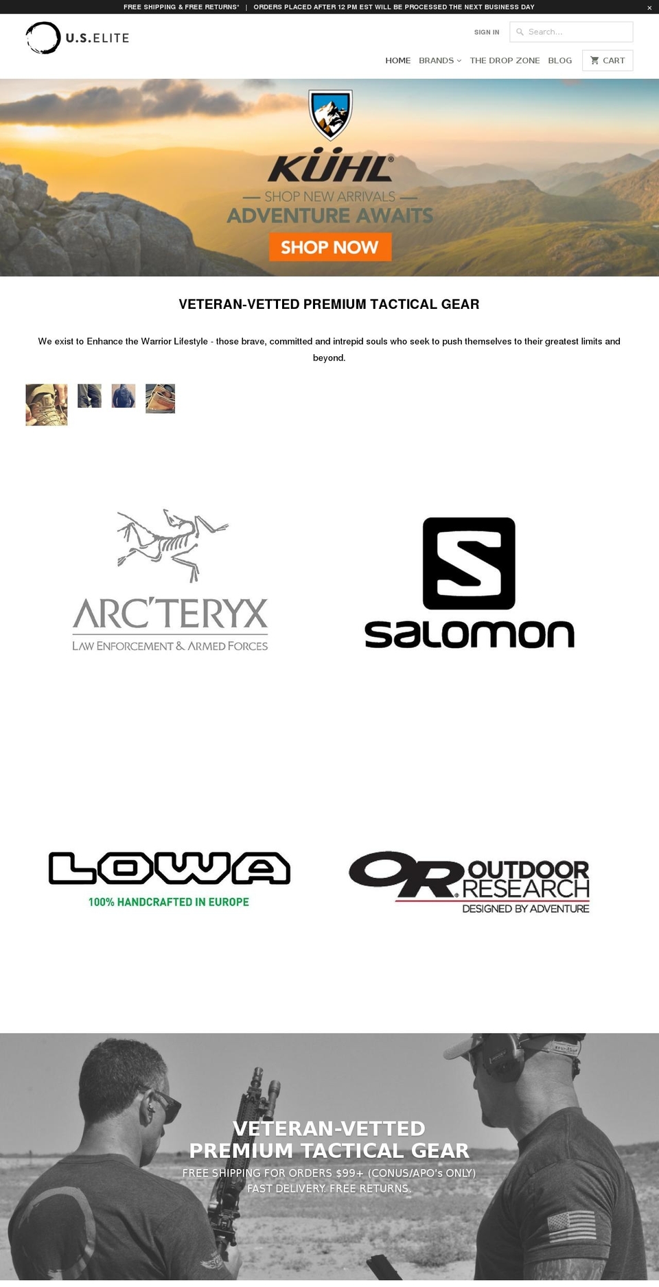 elitegearusa.com shopify website screenshot