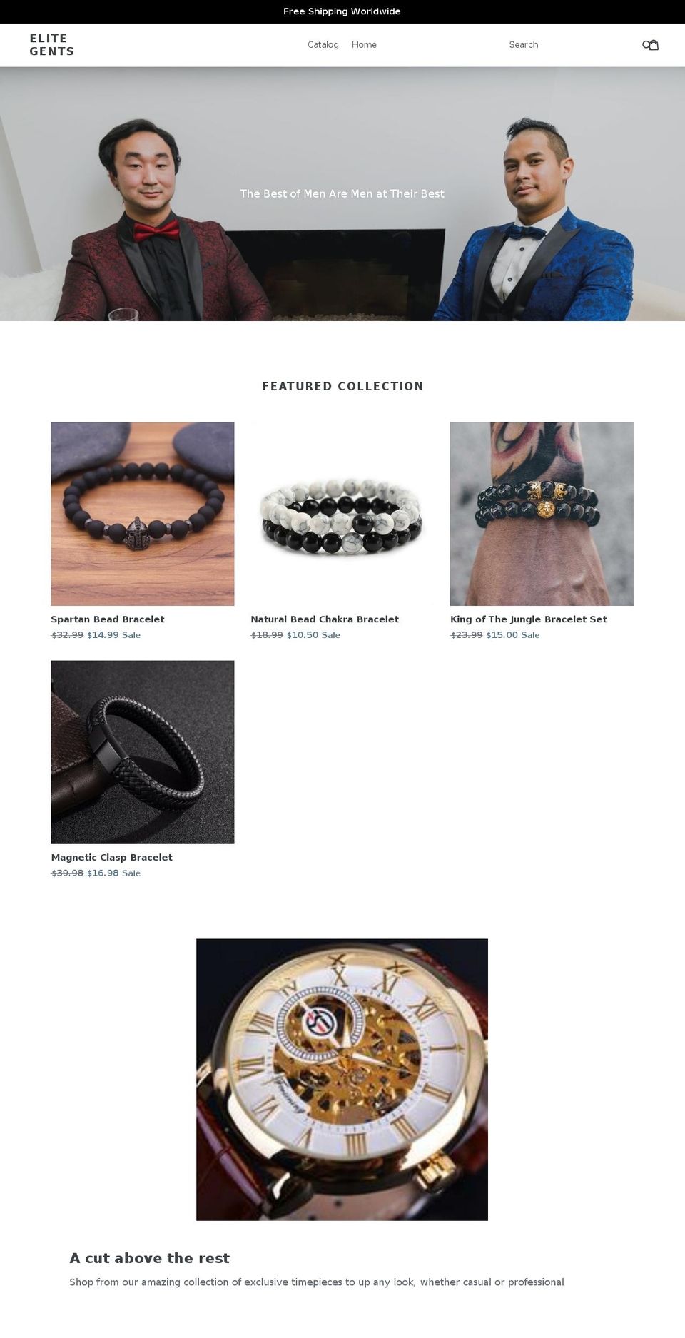 elitegents.com — Shopify storefront screenshot