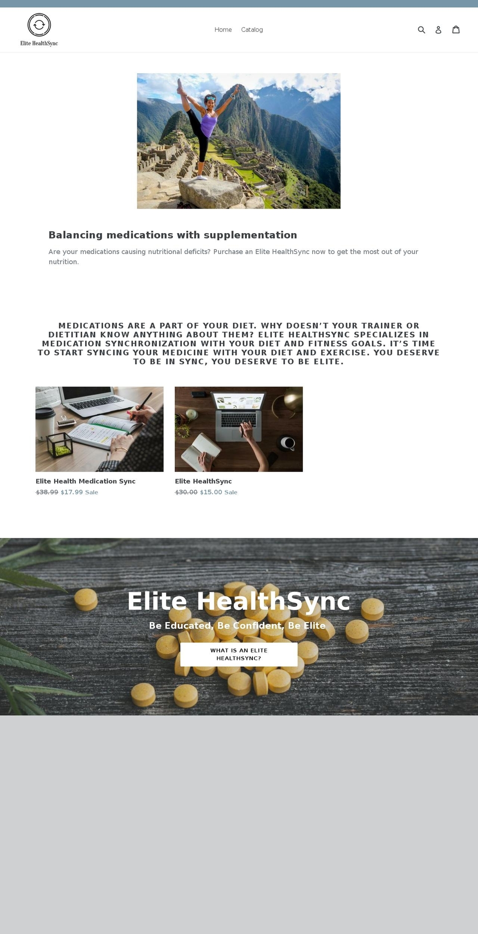 elitehealthsync.com — Shopify storefront screenshot
