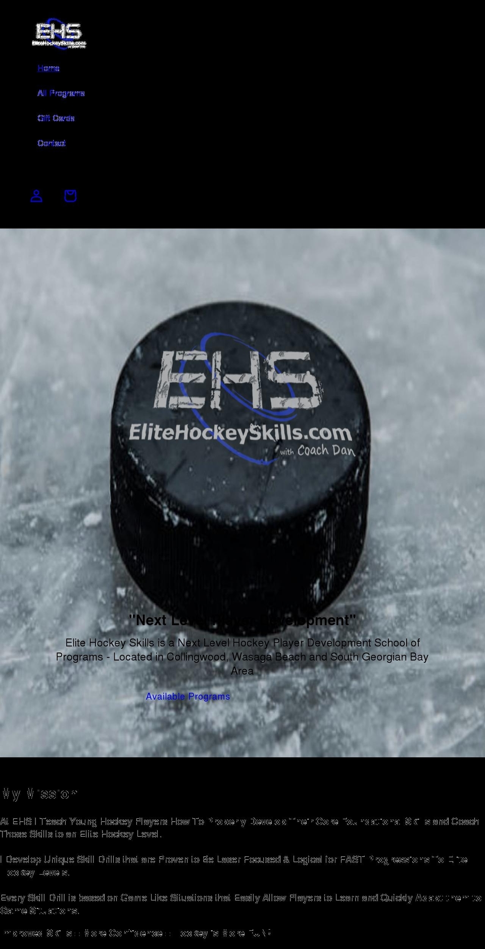 elitehockeyskills.com shopify website screenshot