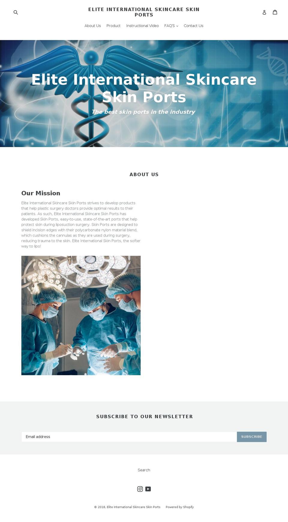 eliteinternationalskinports.com — Shopify storefront screenshot