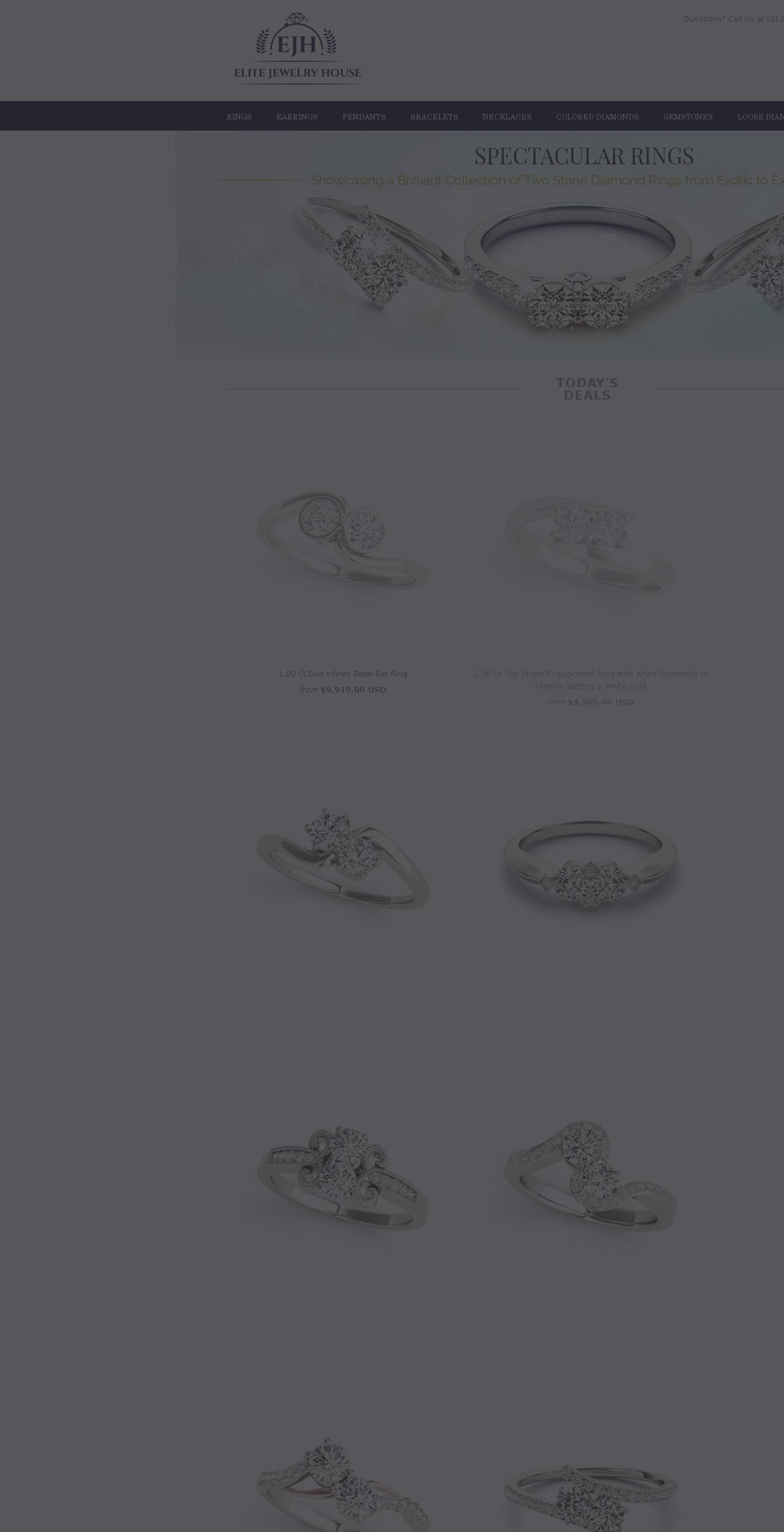 elitejewelryhouse.com shopify website screenshot