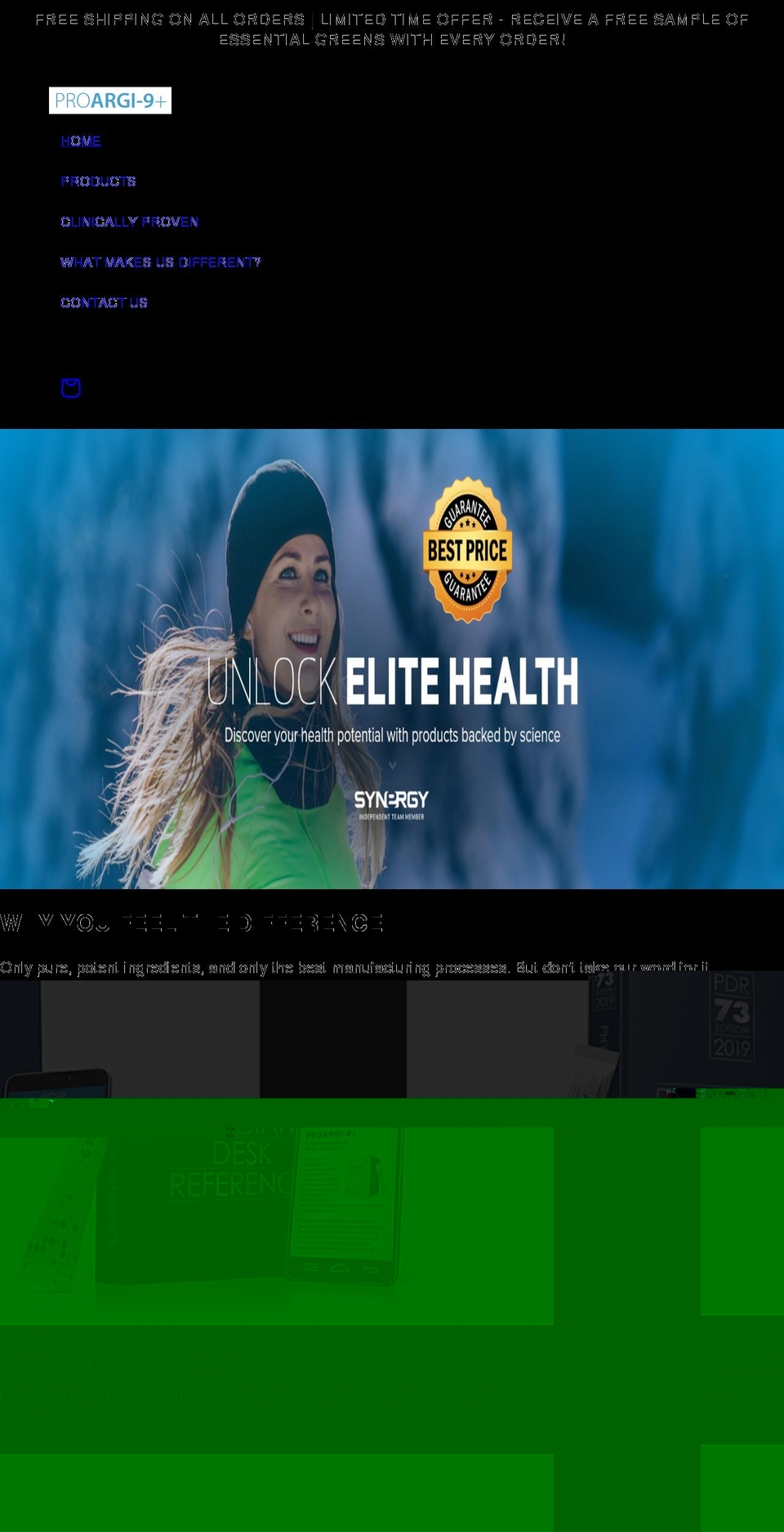 elitelarginine.com shopify website screenshot