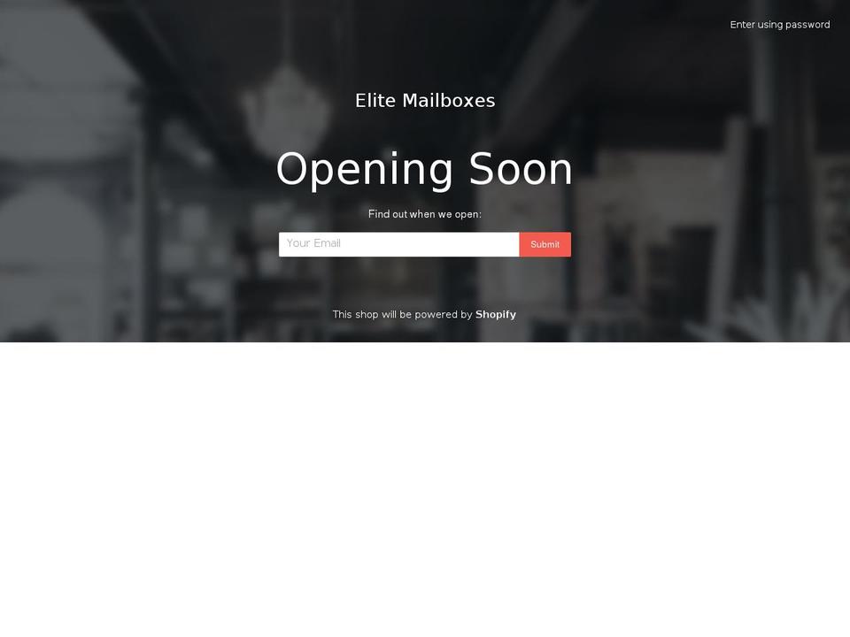 elitemailboxes.com shopify website screenshot