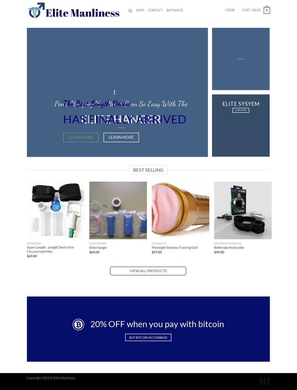 elitemanliness.net shopify website screenshot