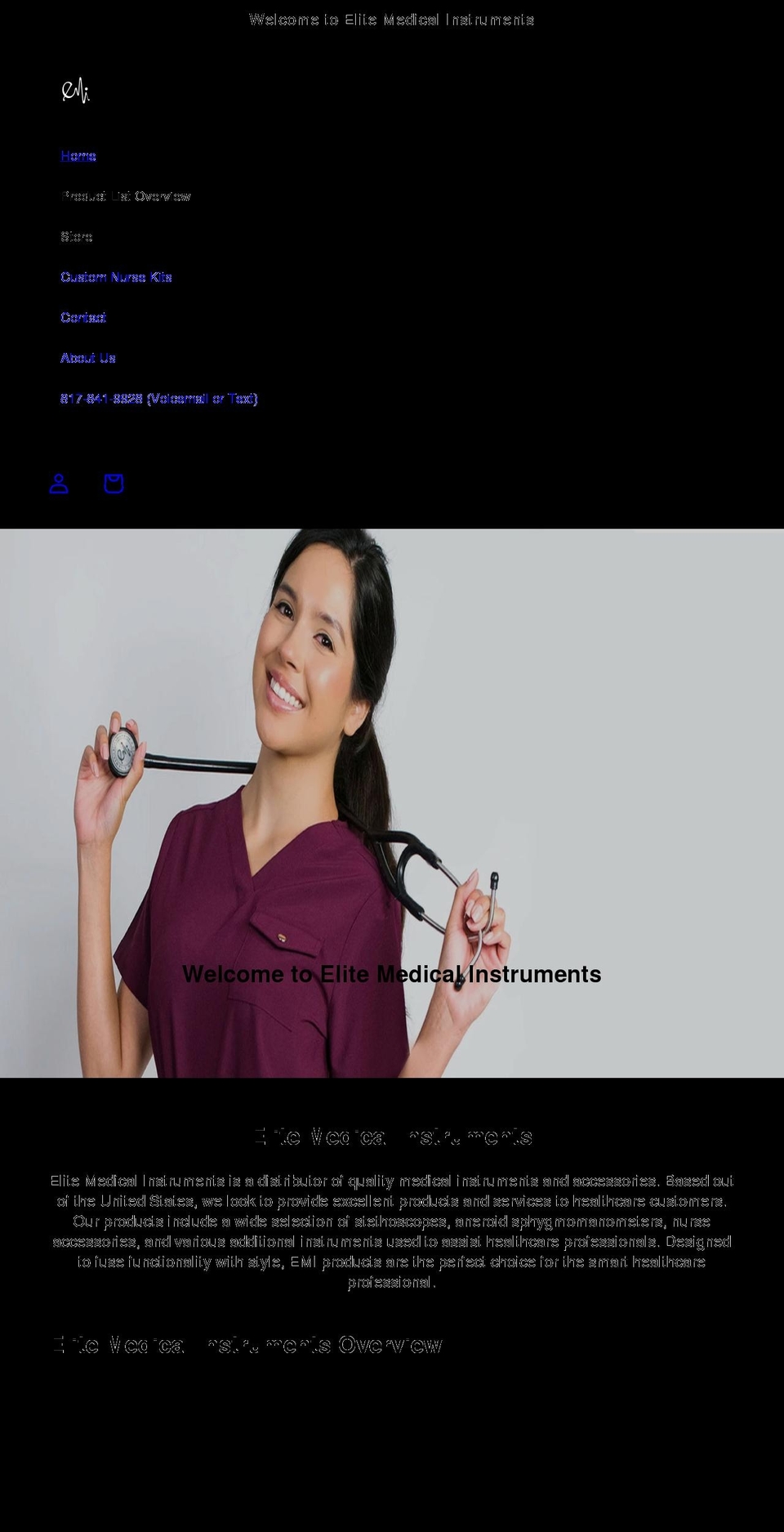 elitemedicalemi.com shopify website screenshot