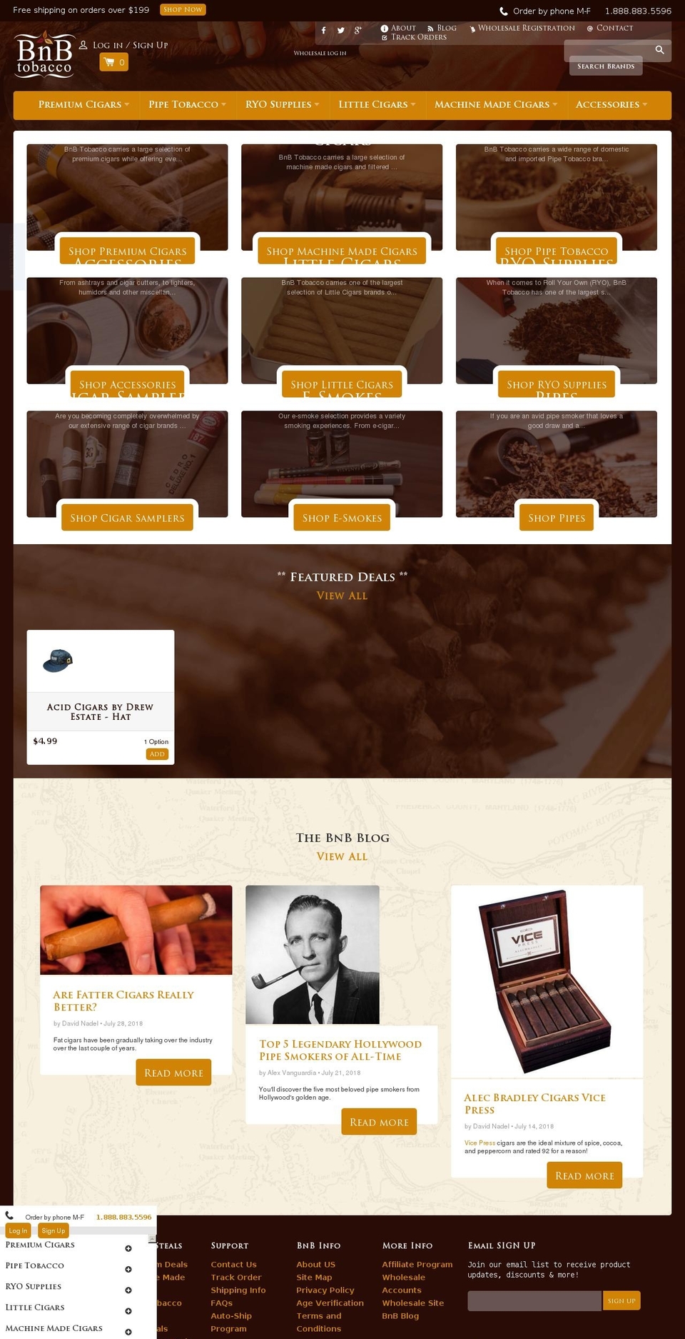 BnB Tobacco (Live - 7\/30\/18) Shopify theme site example elitencig.com