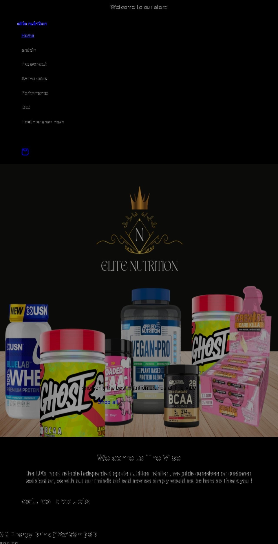 elitenutritionuk.com shopify website screenshot