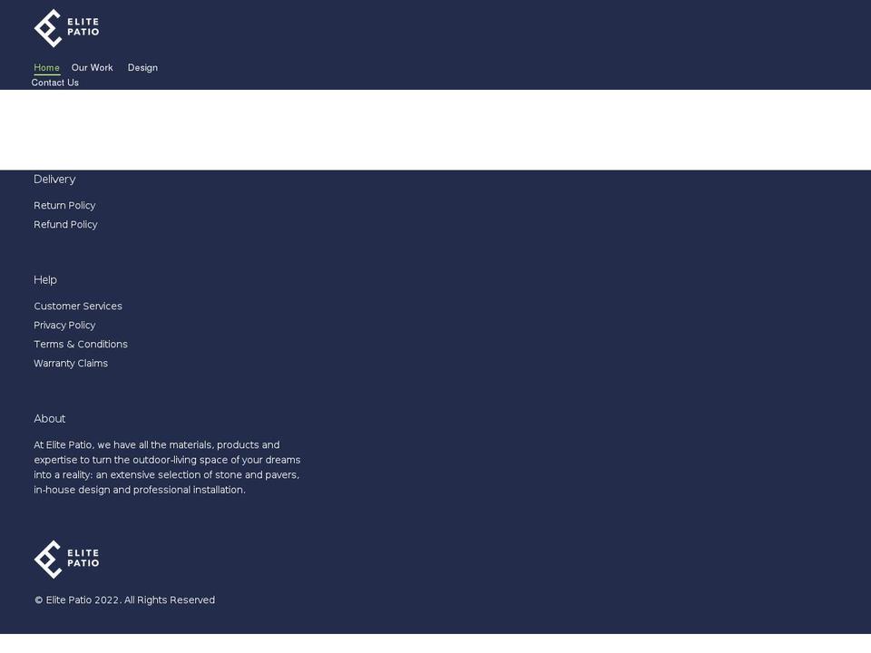 elitepatio.com shopify website screenshot