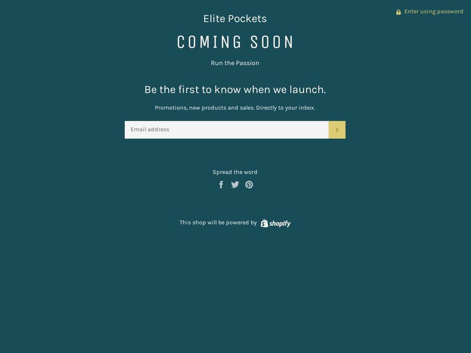 elitepockets.com shopify website screenshot
