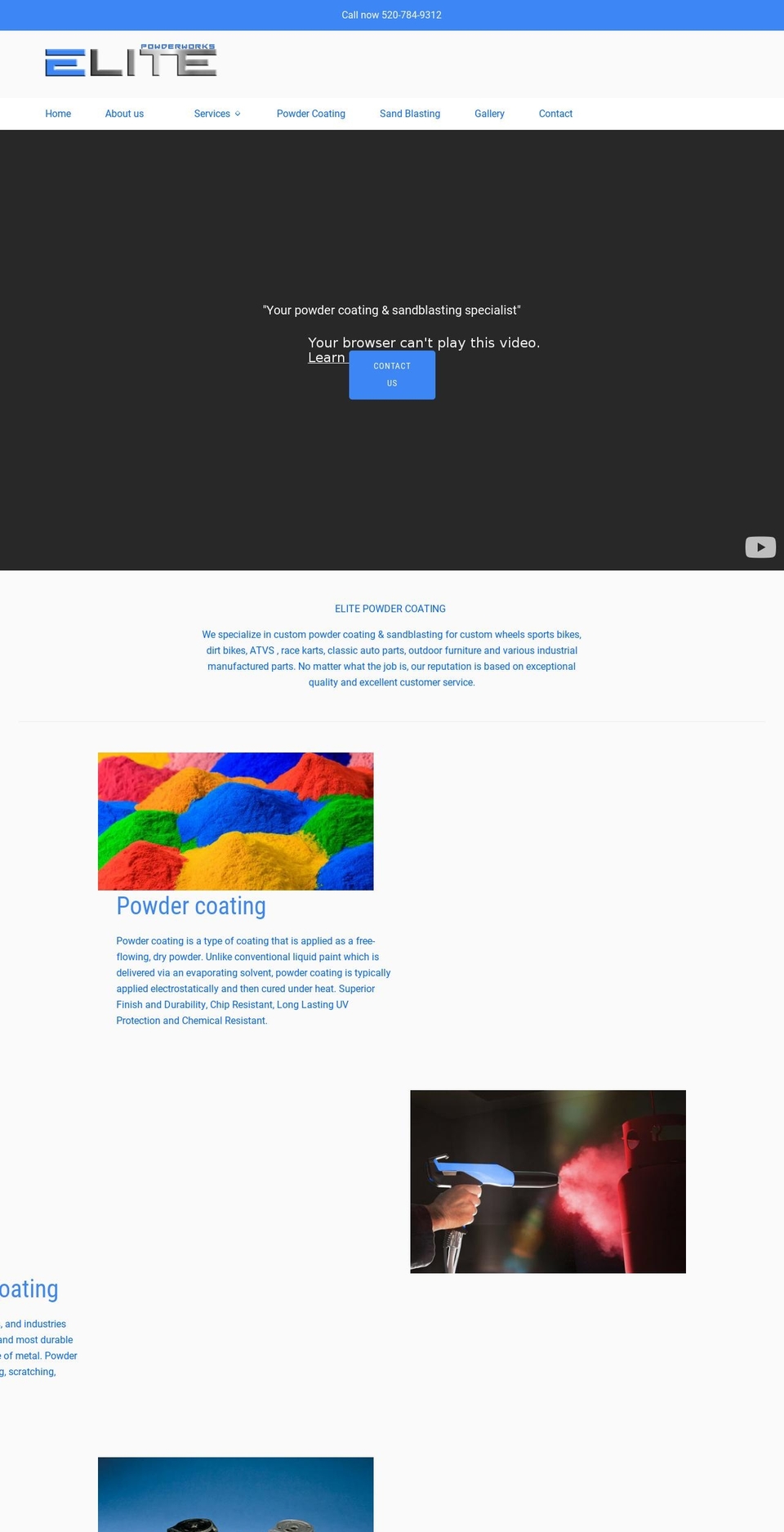 elitepowderworksaz.com shopify website screenshot