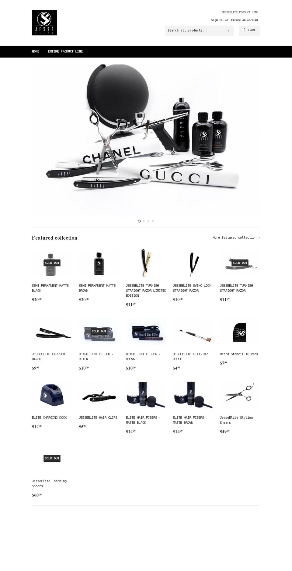 eliteproductline.com shopify website screenshot