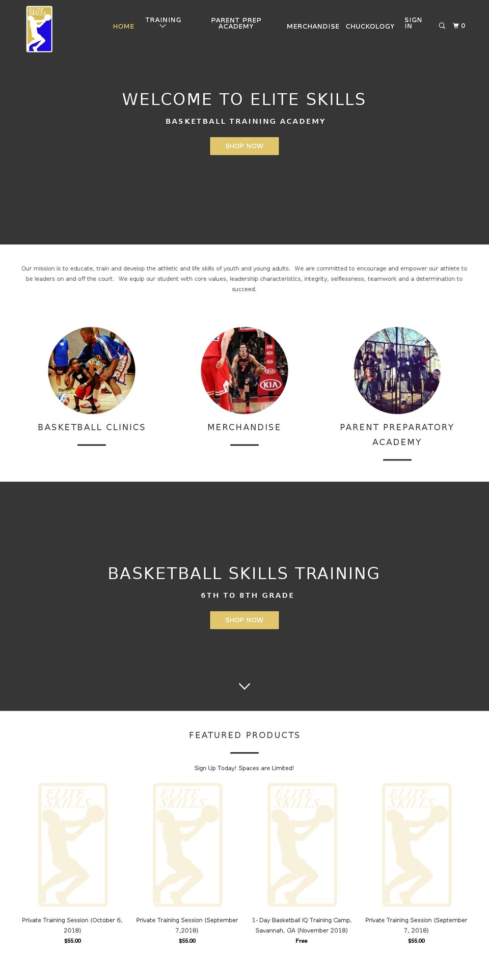 parallaz-2018 Shopify theme site example eliteskillsandtraining.org