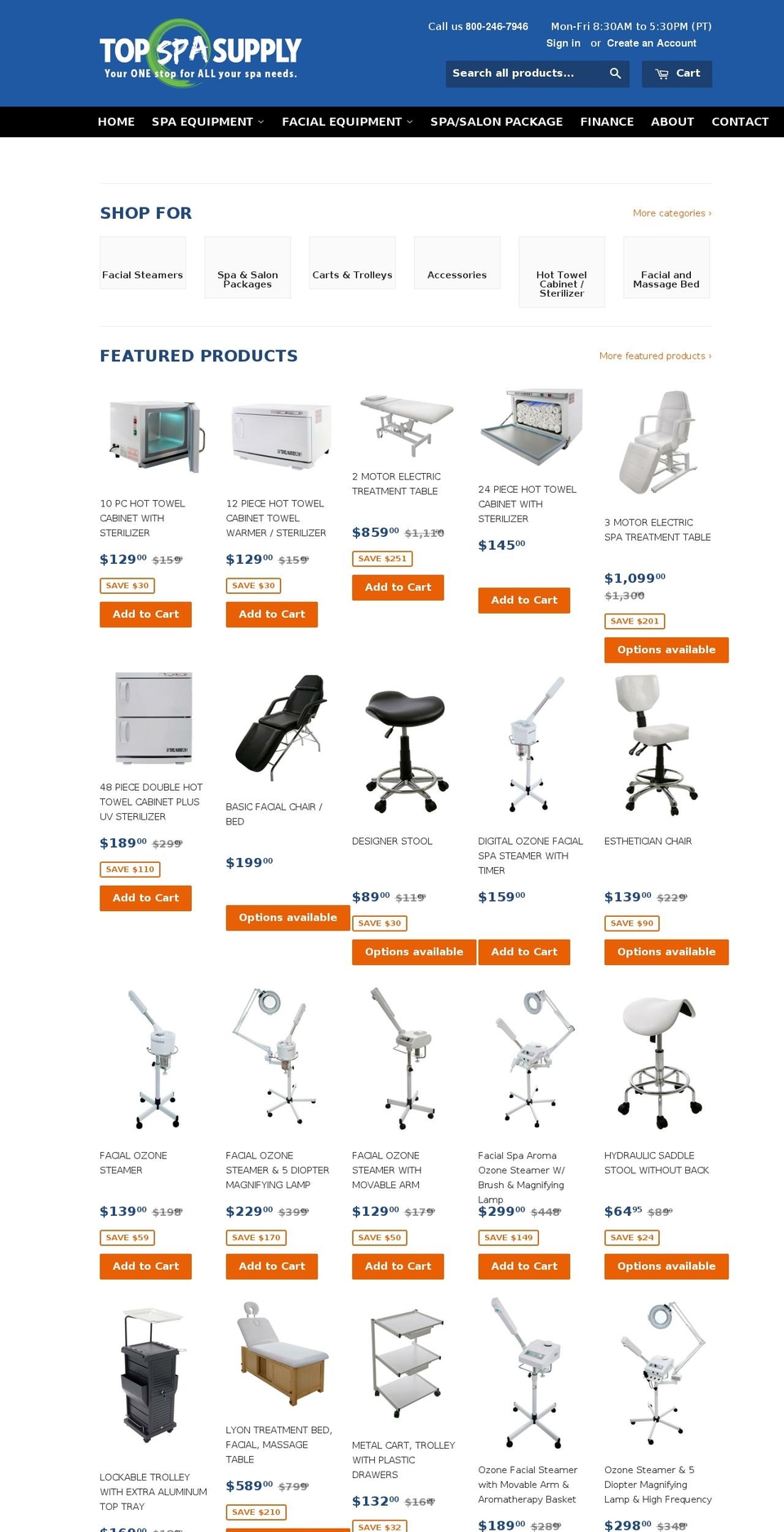 elitespaandequipment.com shopify website screenshot