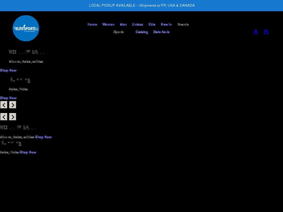 elitesportscarolina.com shopify website screenshot