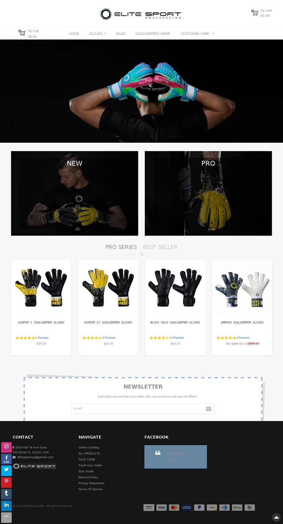 elitesportspecial.com shopify website screenshot
