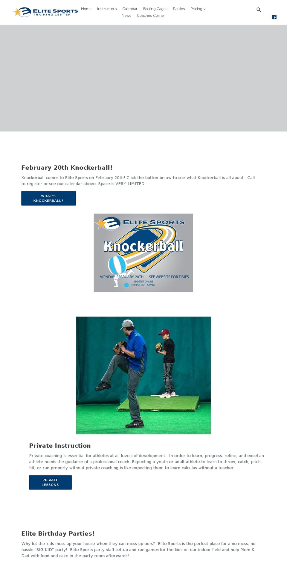 elitesportstrainingcenter.com shopify website screenshot