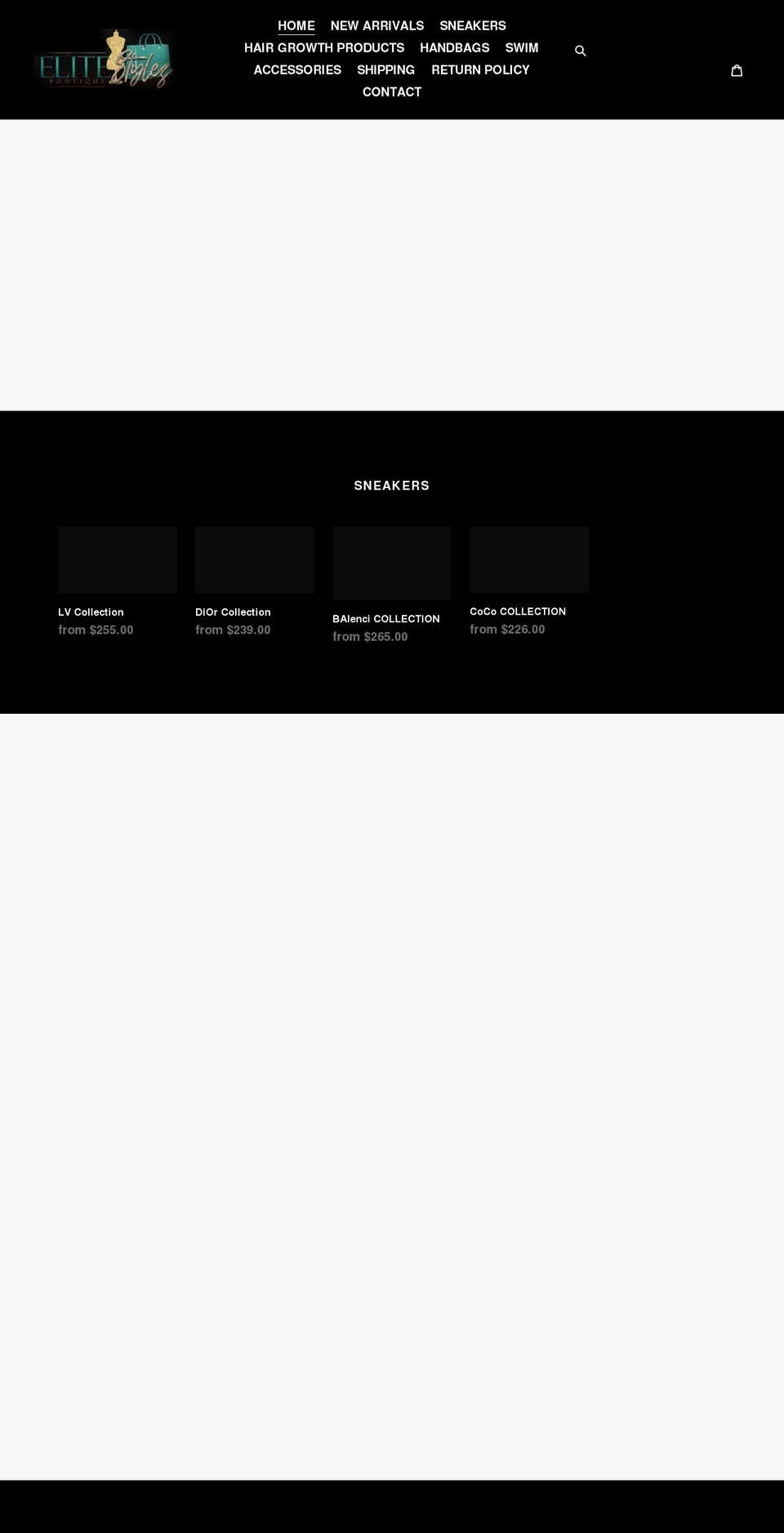 elitestylezboutique.com shopify website screenshot