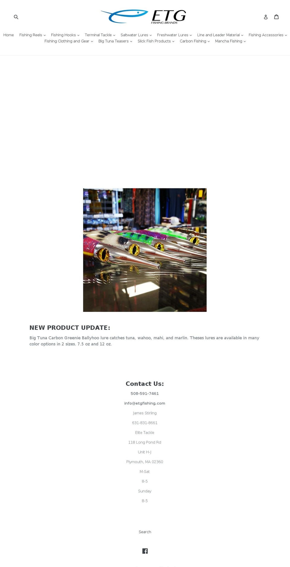 elitetackleusa.com — Shopify storefront screenshot
