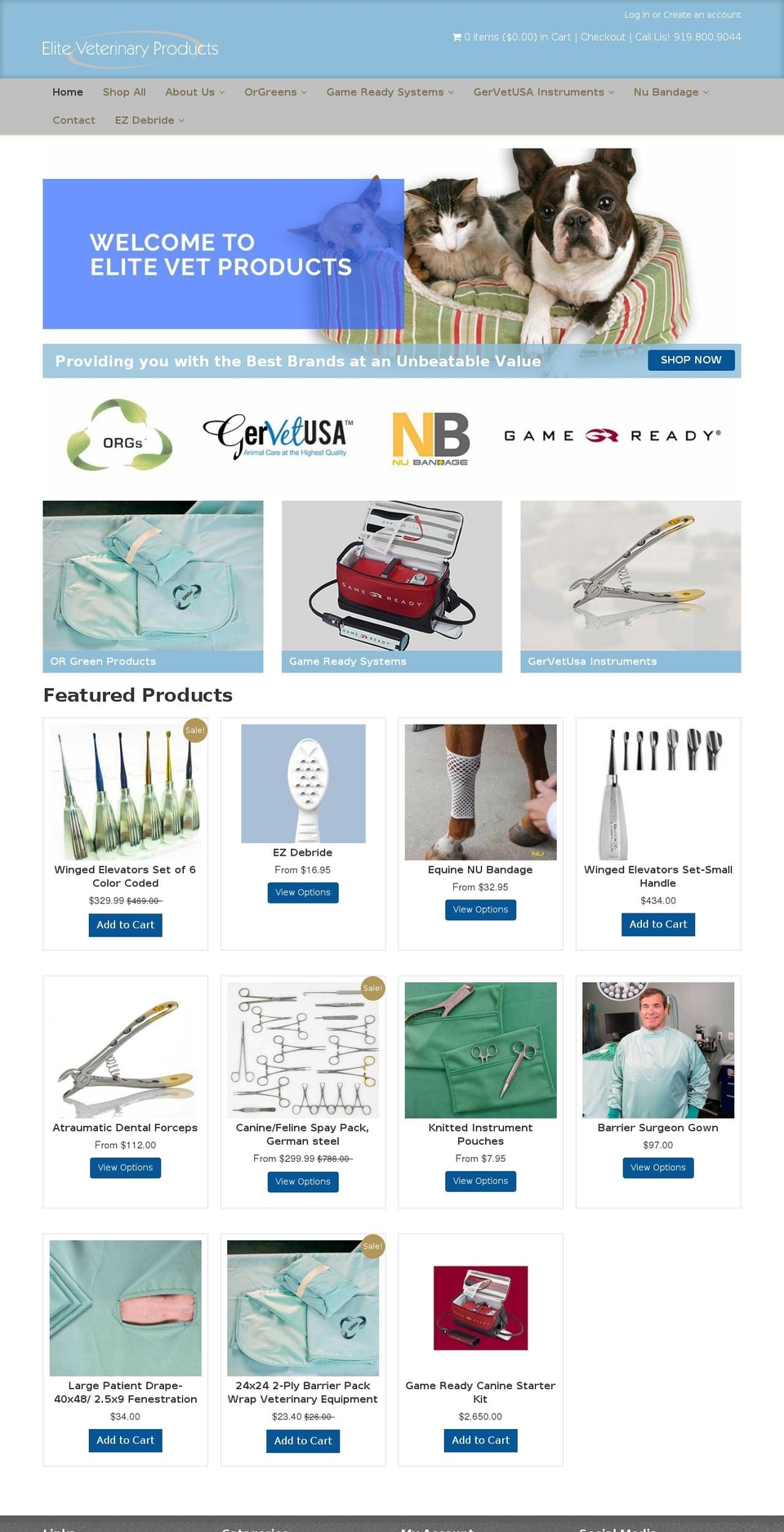 elitevetproducts.com — Shopify storefront screenshot