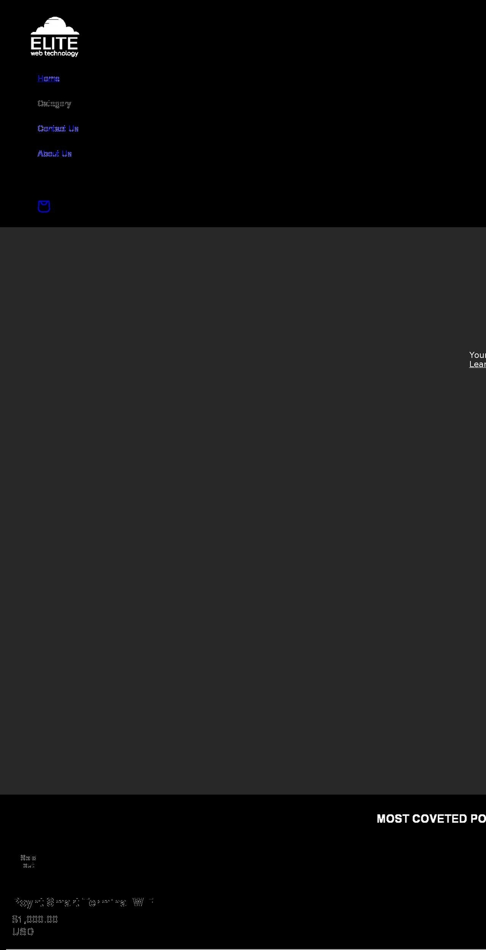elitewebtechnology.net shopify website screenshot