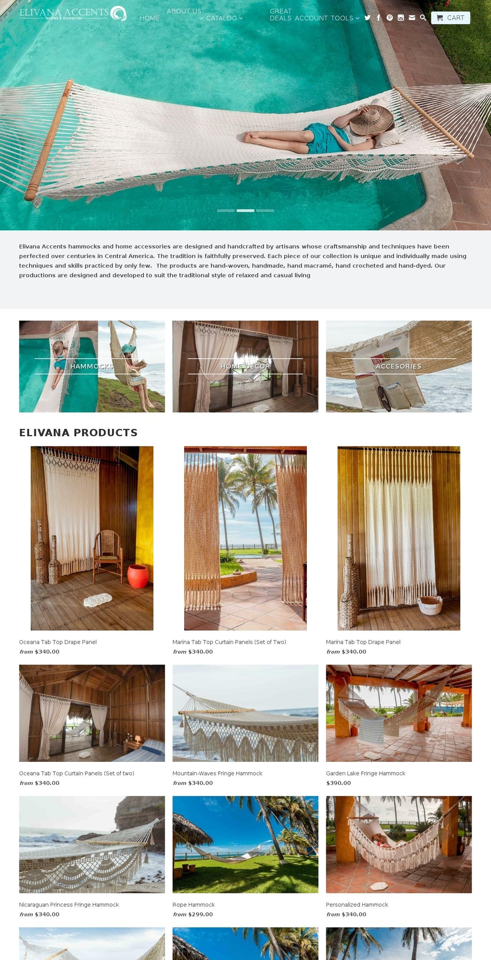 elivanaaccents.com shopify website screenshot