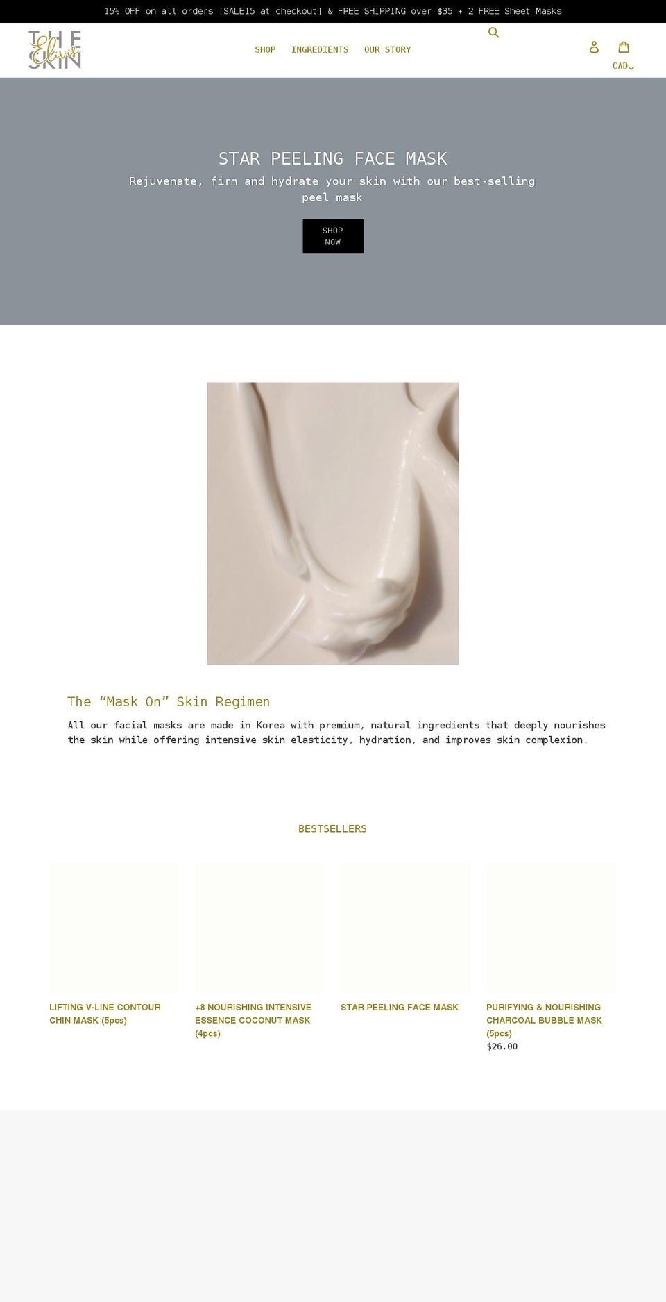 elivis.ca shopify website screenshot