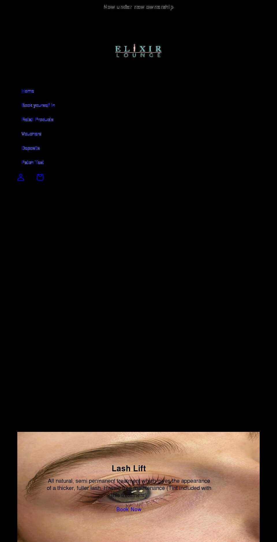 elixir-lounge.co.uk shopify website screenshot