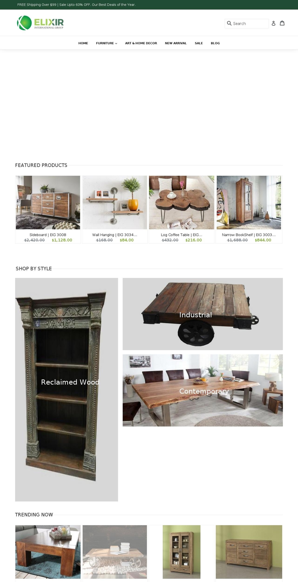 elixirinternationalgroup.com shopify website screenshot