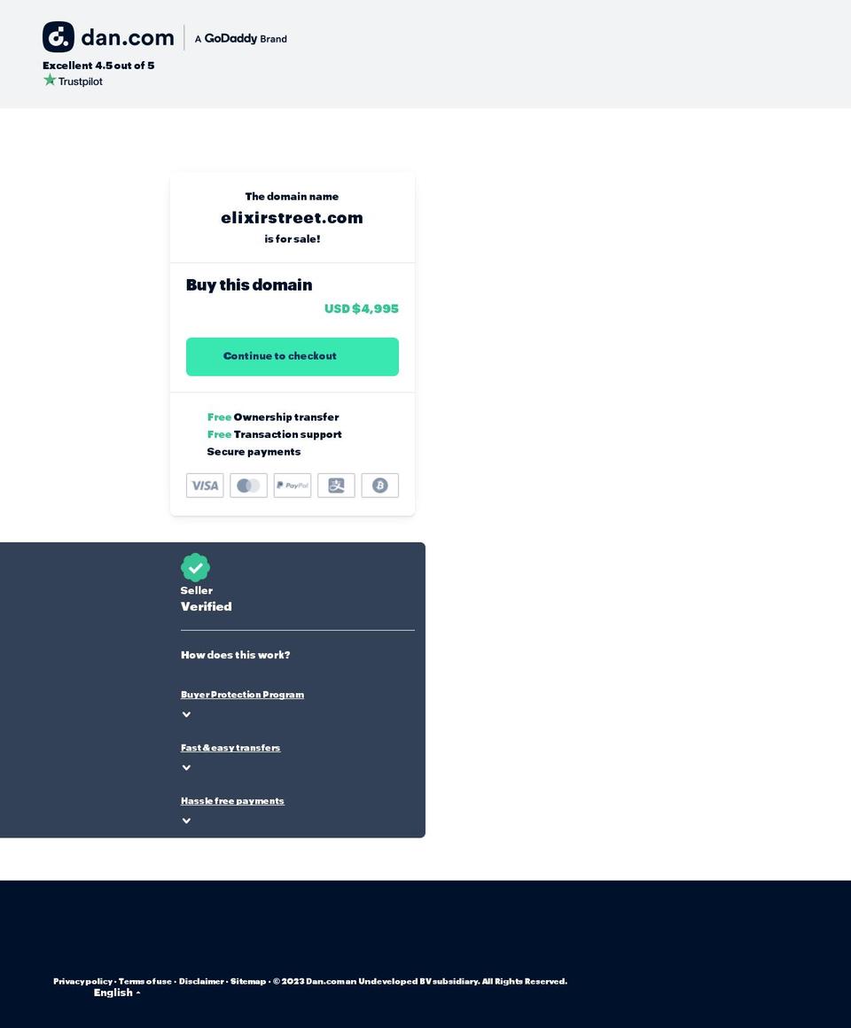 elixirstreet.com — Shopify storefront screenshot