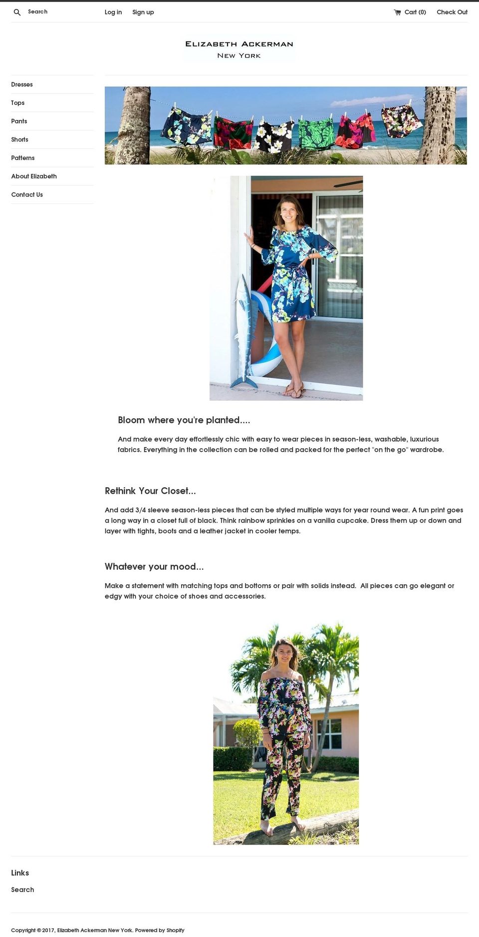elizabethackermannewyork.com shopify website screenshot