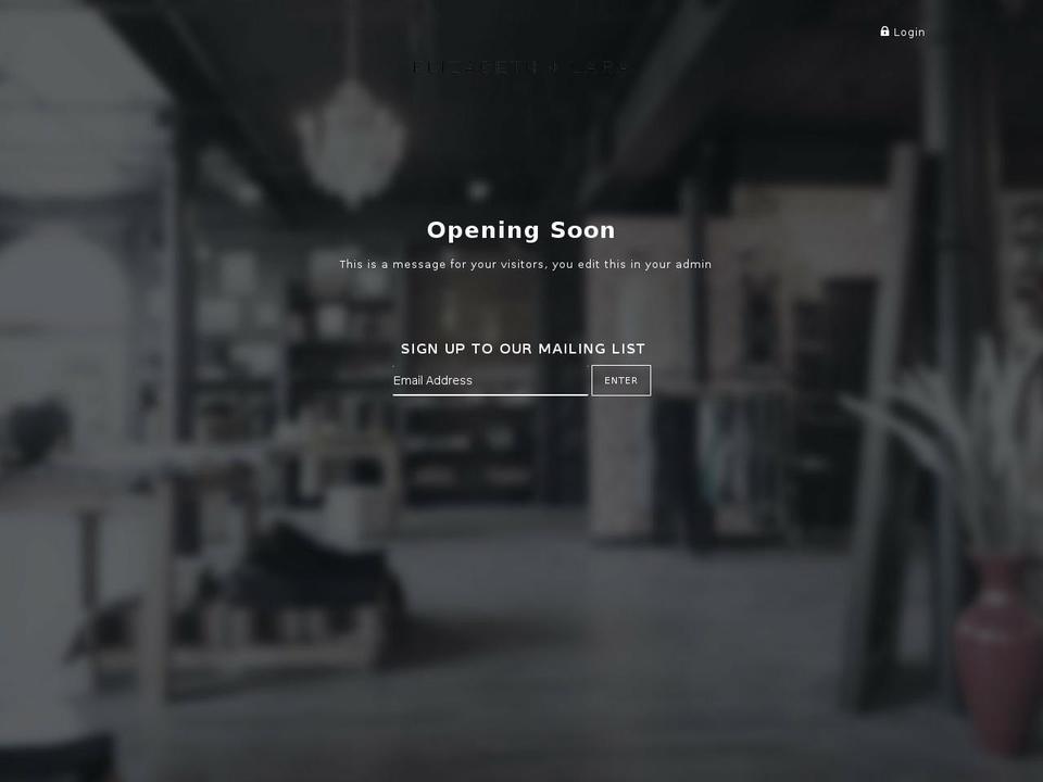 elizabethandlara.com — Shopify storefront screenshot