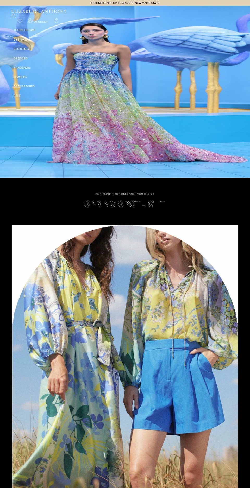 elizabethanthonyhouston.com shopify website screenshot