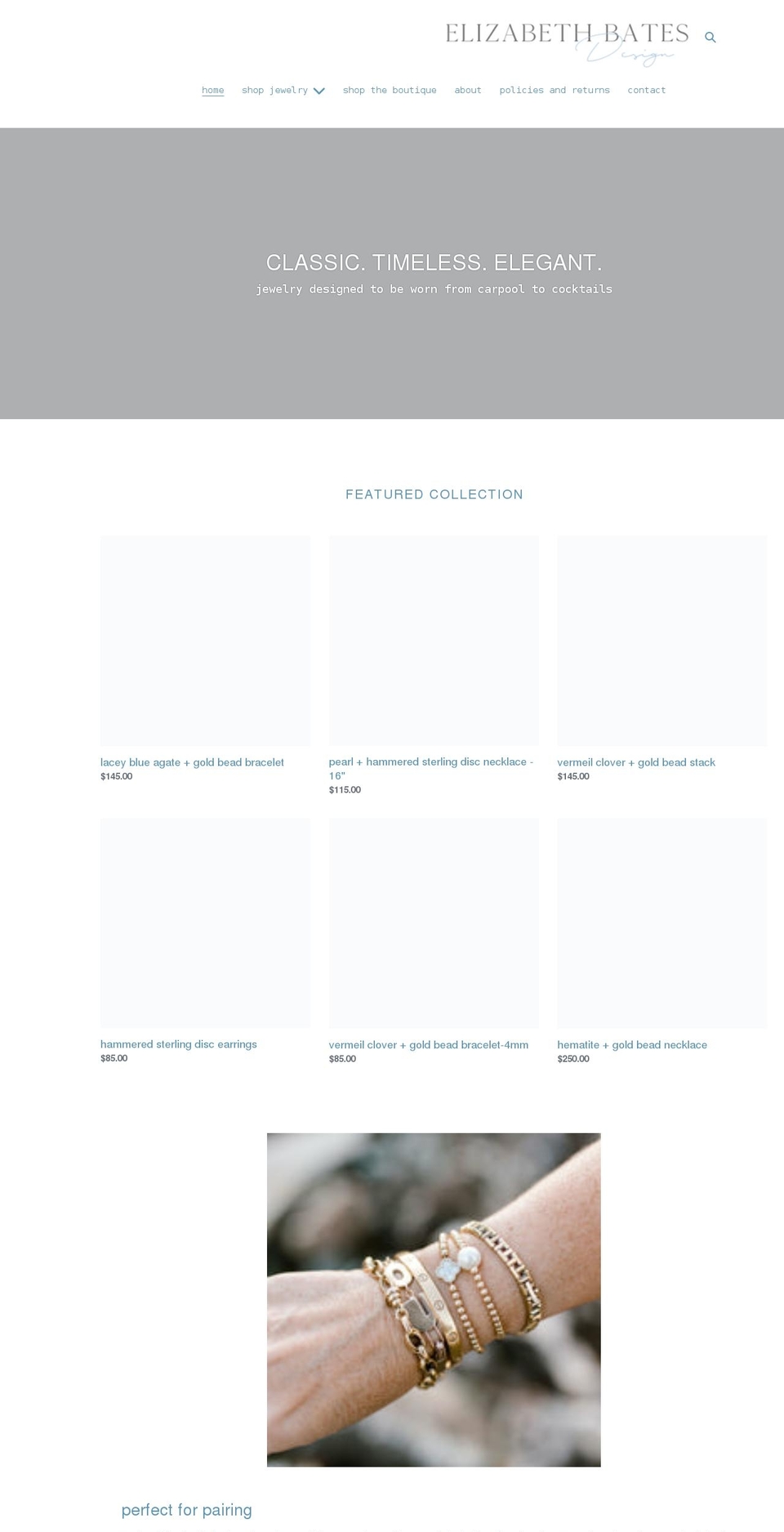 elizabethbatesdesign.com shopify website screenshot
