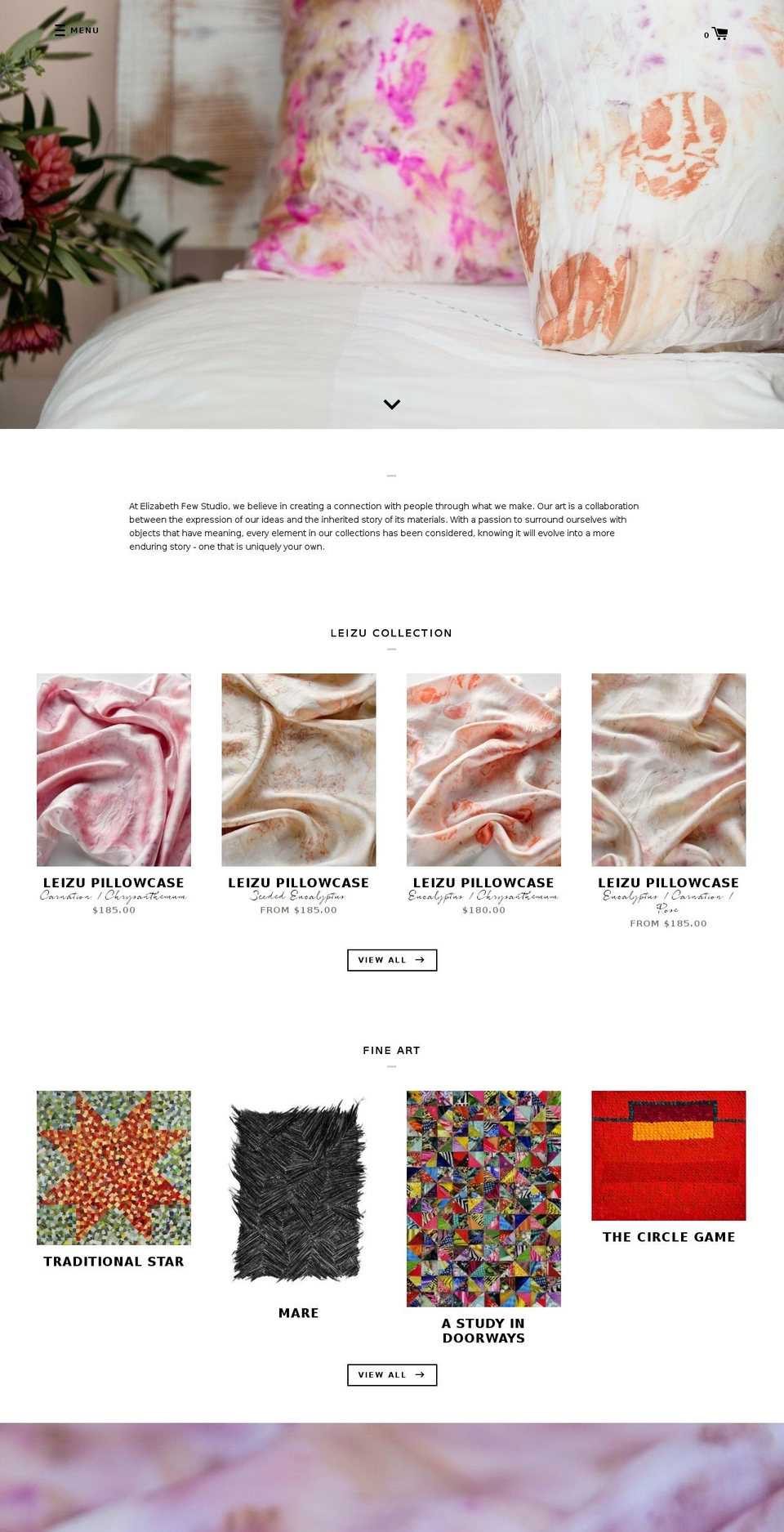elizabethfewstudio.com shopify website screenshot
