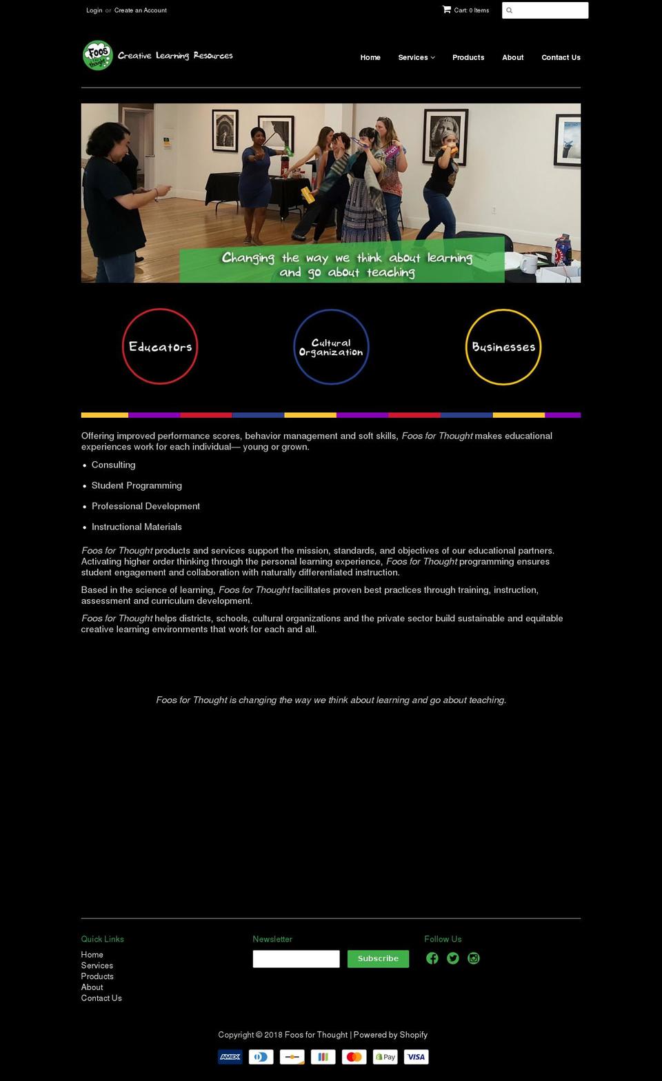 elizabethfoos.com — Shopify storefront screenshot