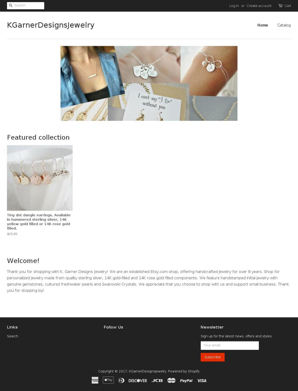 elizabethkjewelry.com shopify website screenshot