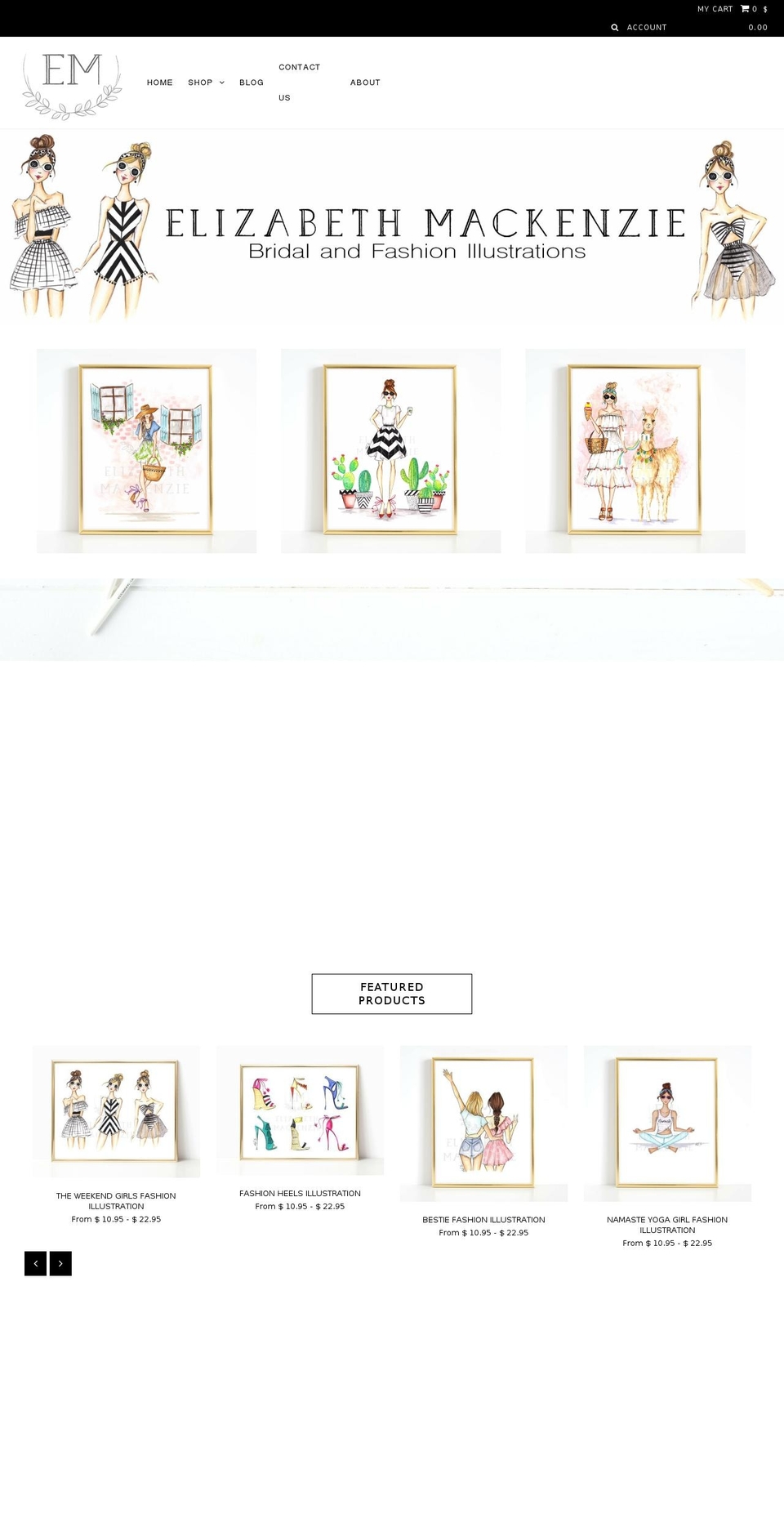 elizabethmackenziedesigns.com — Shopify storefront screenshot