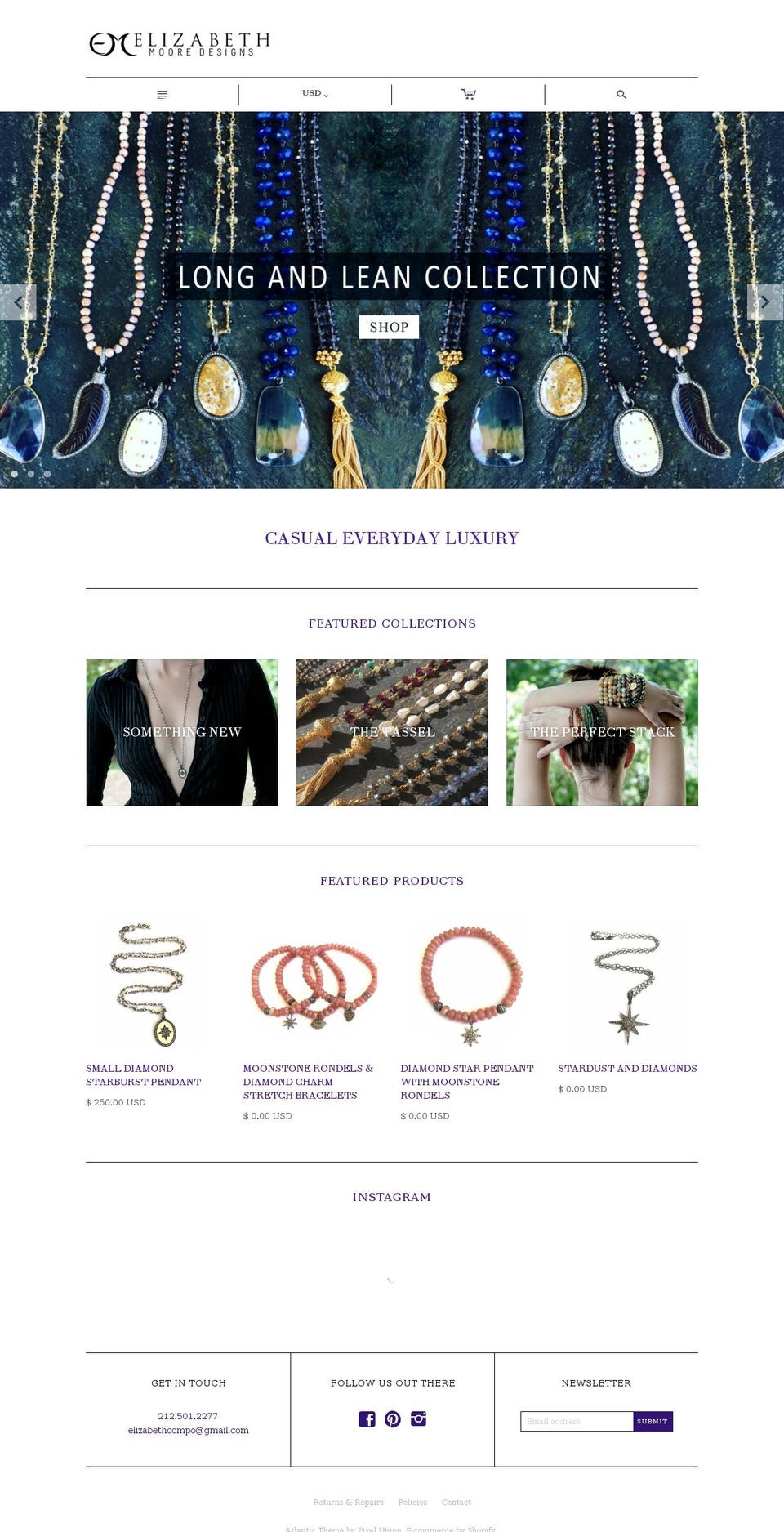 elizabethmooredesigns.com shopify website screenshot