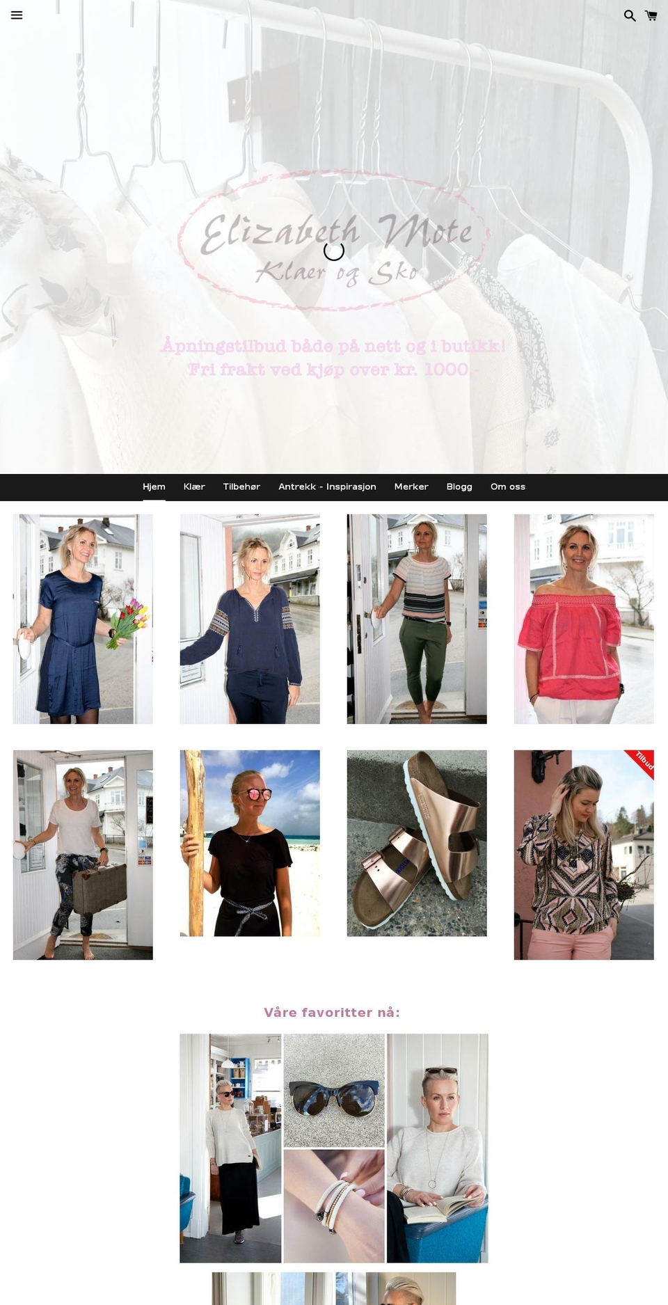 elizabethmote.biz shopify website screenshot