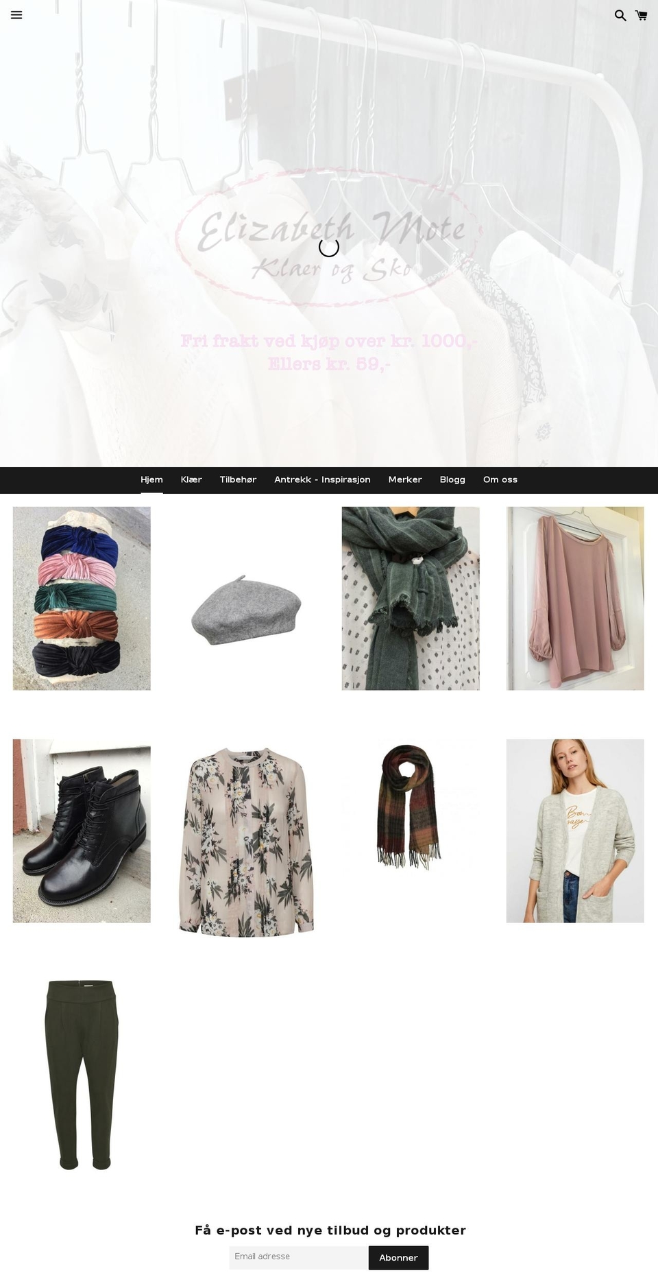elizabethmote.com — Shopify storefront screenshot