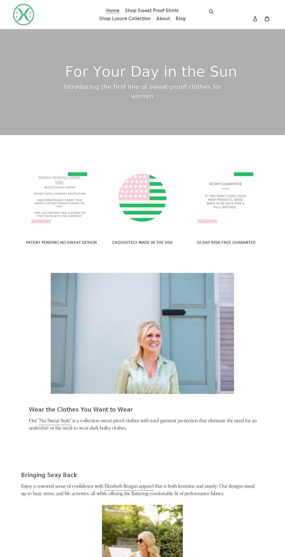 elizabethreagan.com shopify website screenshot
