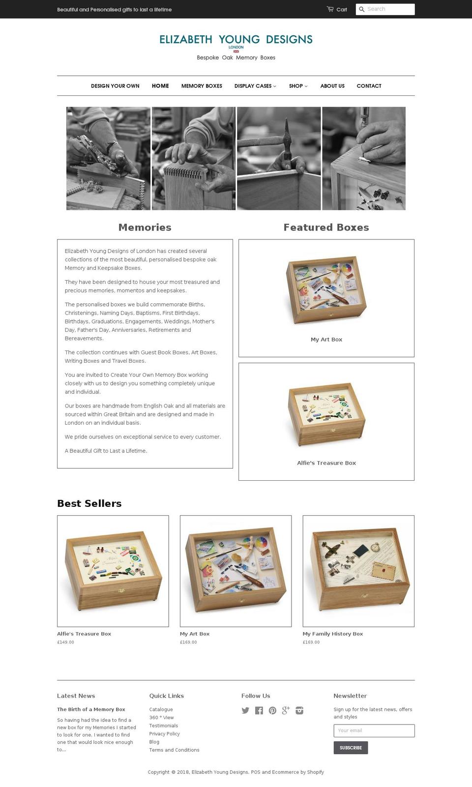 elizabethyoungdesigns.net shopify website screenshot