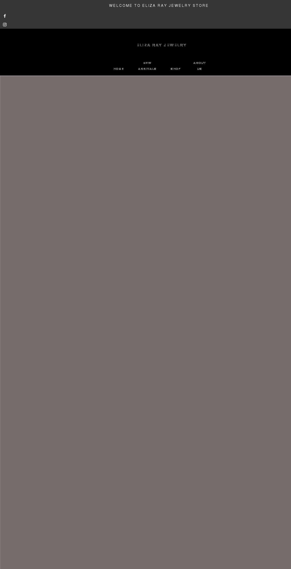 elizarayjewelry.com shopify website screenshot