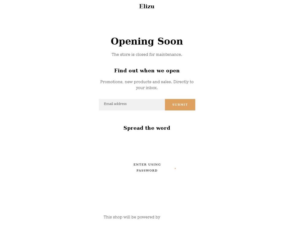 elizu.com shopify website screenshot