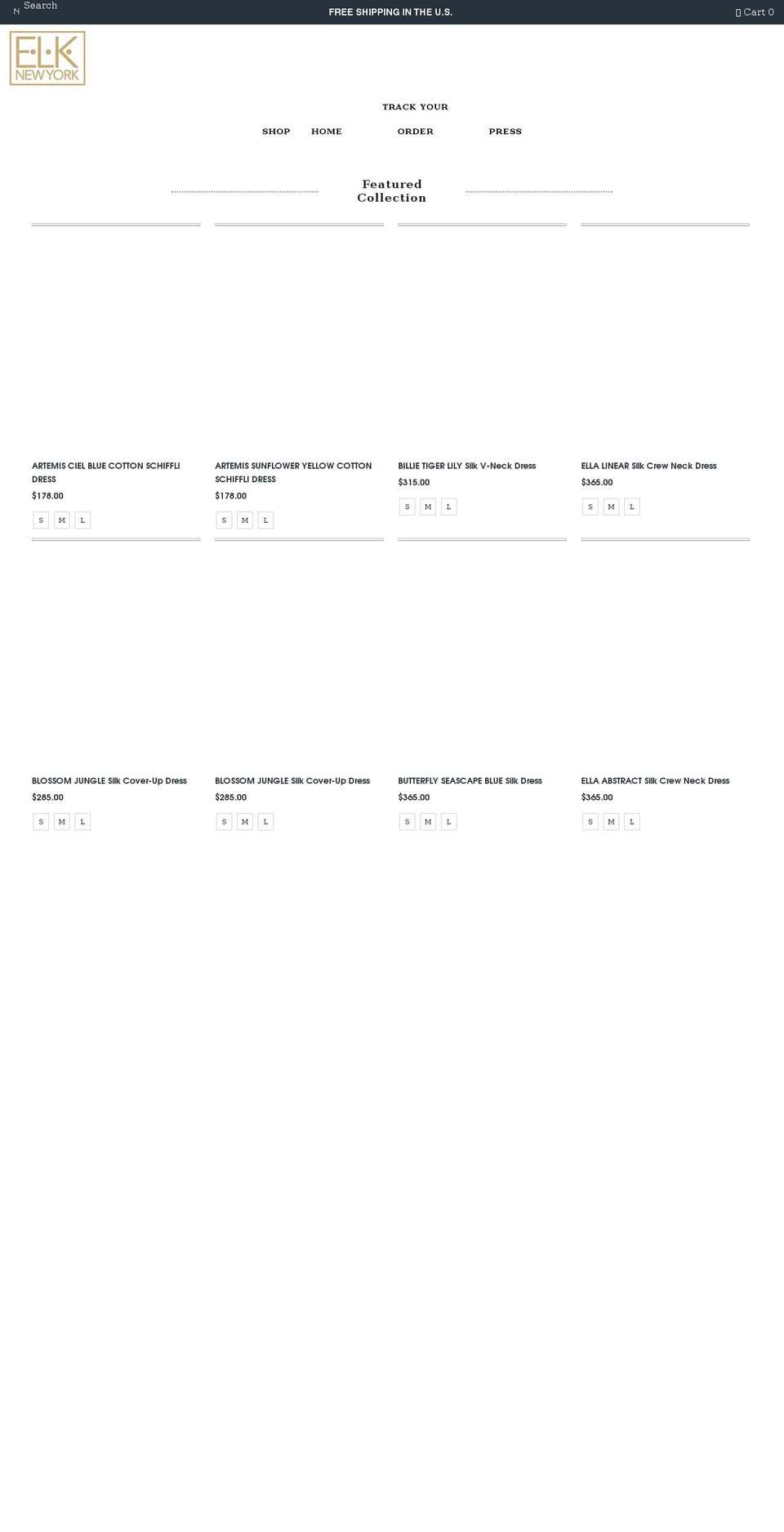 elk-ny.myshopify.com shopify website screenshot